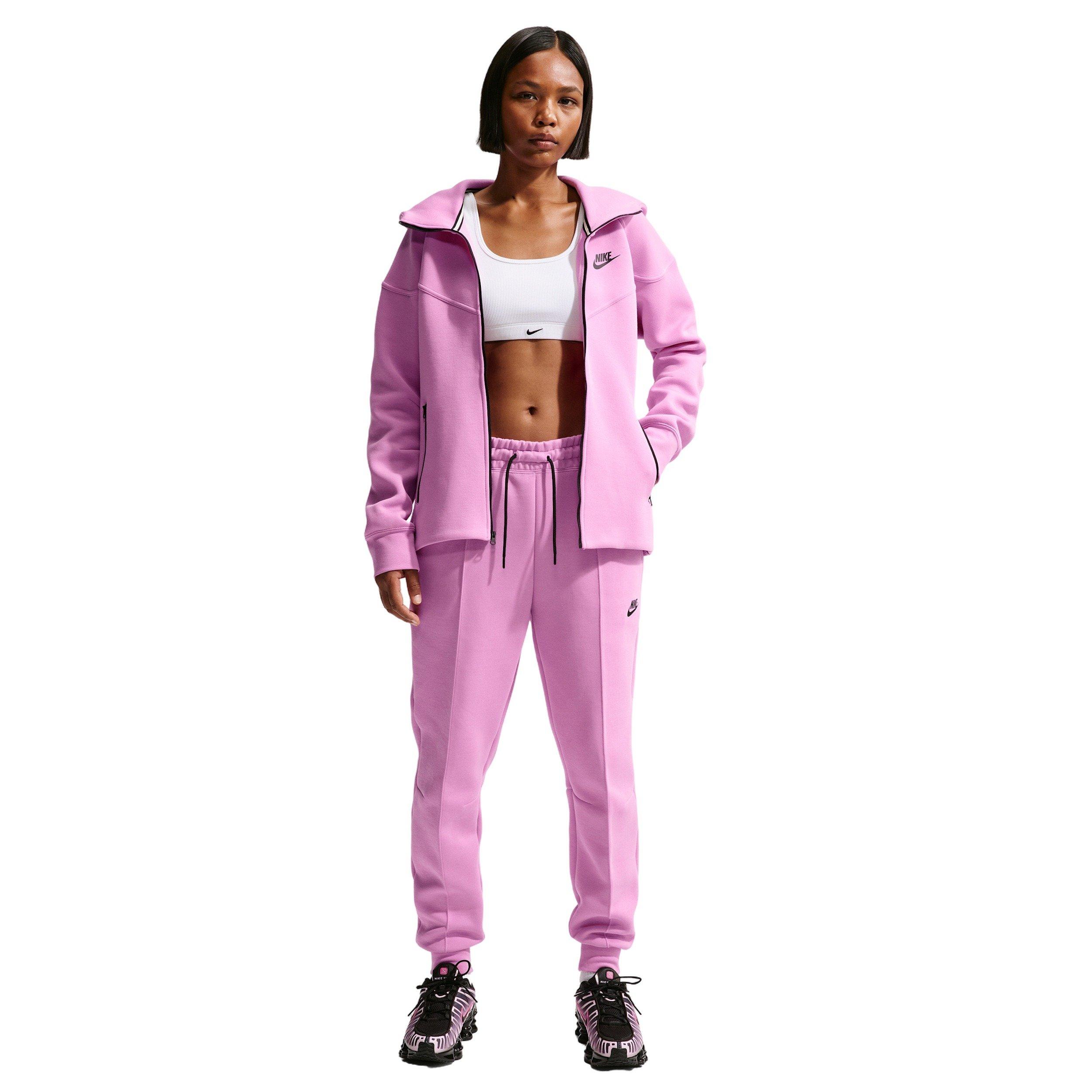 Nike Women's Sportswear Tech Fleece Windrunner Full-Zip Hooded Jacket - Light Magenta - LIGHT MAGENTA